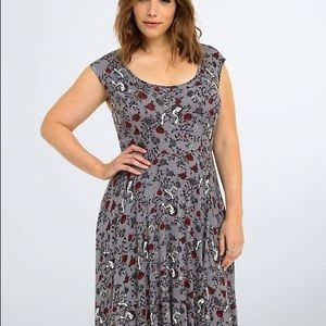 Torrid Snow White Skater Dress with Keyhole Back